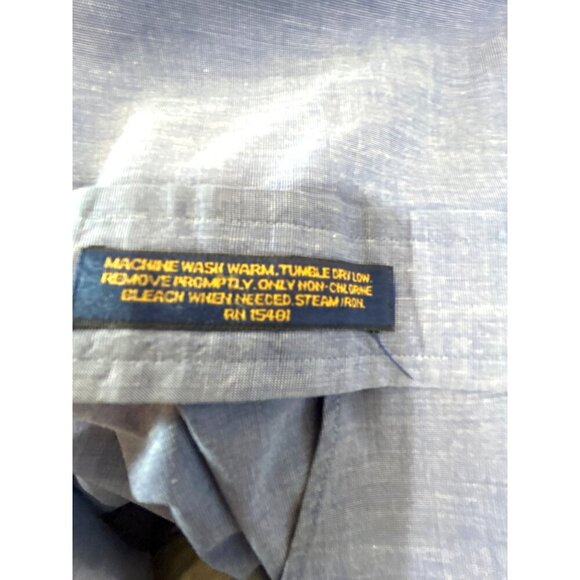 Tommy Hilfiger Mens Shirt Button Up Pocket Blue Size 17/35 - Picture 5 of 6